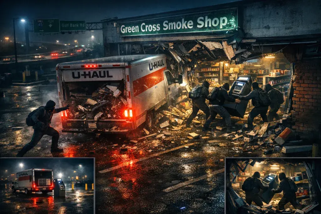 U-Haul Rams North Houston Smoke Shop in Caught-on-Camera Burglary