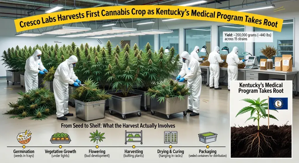 Cresco Labs Harvests First Cannabis Crop as Kentucky's Medical Program Takes Root