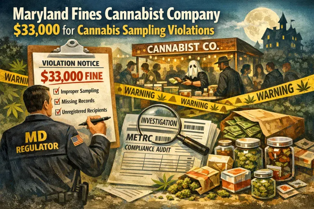 Maryland Fines Cannabist Company $33,000 for Cannabis Sampling Violations