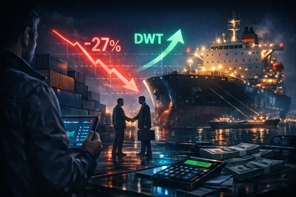 Tanker Sales Surge 27% by Deadweight in 2025 Amid Falling Prices