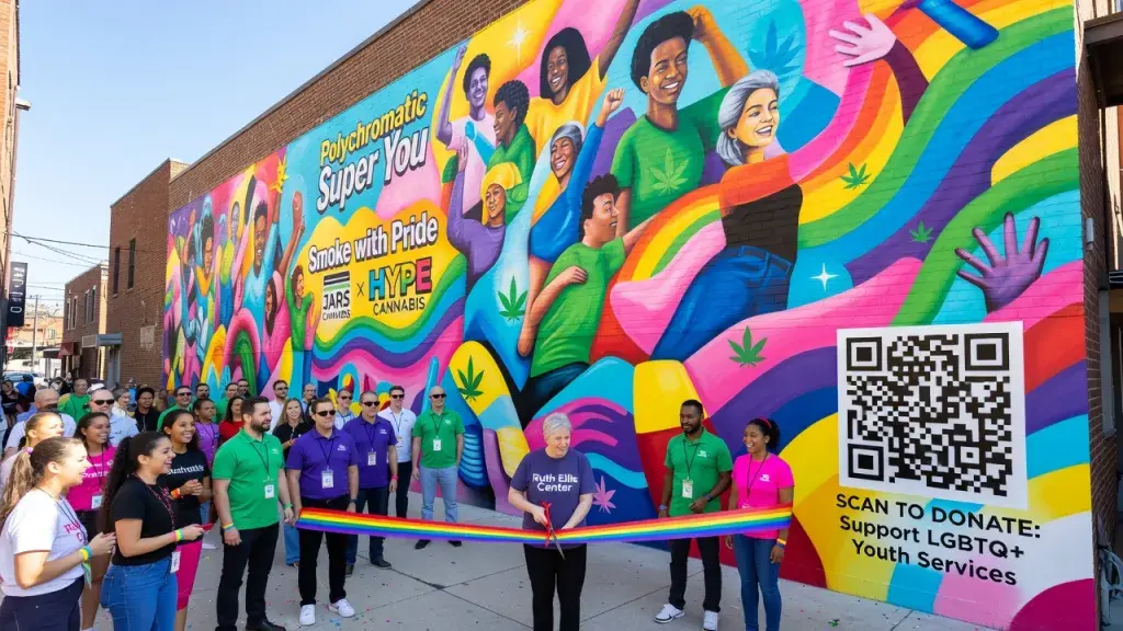 Cannabis Retailers Fund Public Mural to Back LGBTQ+ Youth Services